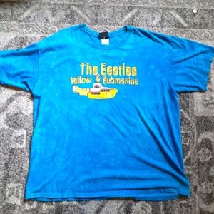 Vintage Beatles t-shirt liquid blue mens size XL